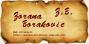 Zorana Boraković vizit kartica